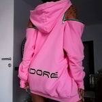 Stylish Off-The-Shoulder Letter Print Loose Hoodies&Sweatshirts Tops