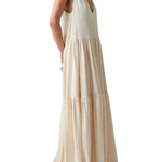 Elegant Resort Deep V-Neckline Strappy Maxi Dress
