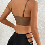 Nadorine Contrast Lace Crop Cami Top