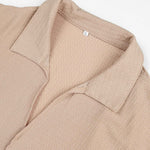 KZZ  Casual and Elegant Short-Sleeve Shirt and Trousers