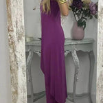 Casual Sleeveless Slit Top Loose Two-piece Set