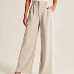 Wide Leg Pants High Waisted Business Casual Trousers Loose Suit Pants
