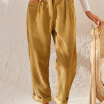 women's corduroy loose straight trousers