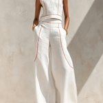 Victoria | Sleeveless Top & Wide-Leg Pants Set