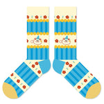Cartoon Little Red Flower Striped Socks