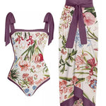 One Piece Swimsuit Chiffon Skirt Two-piece set