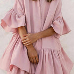 Chiffon loose solid color high-end dress