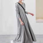 Simple 6 Colors Plus Size Loose Long Sleeve Casual Dress