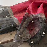 Sun-Protection Beaded See-Through Shawl&Scarf