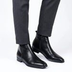Alessio Romano | Minimalist Leather Chelsea Boots For Men