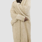 Retro Thickened Loose Twisted Long Sweater Cardigan