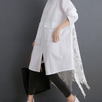 Original Solid Irregularity Hollow Dress