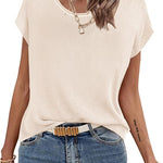 Nadorine Short Sleeve Sweater Knit Going Out Sweater Tops