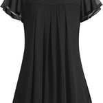 Nadorine Blouse Women's Elegant Ruffle Sleeve Tops (DE Only)