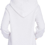 Women Quilted Sweatshirt, Casual Hoodies Pullover with Long Sleeve Hooded Sweatshirt (Us Only)