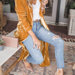 Velvet Kimono Coat