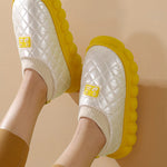 Warm Indoor Non-Slip Waterproof Soft Sole Padded Flat Shoes