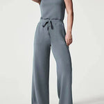 Nadorine Women's Adjustable Belt Overalls Rompers Sleeveless Wide Leg Jumpsuit