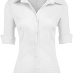 Nadorine Blouse Women's Slim Fit Shirt Cotton Shirt Blouse (DE Only)