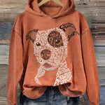 Women's Pit Bull Terrier Print Long Sleeve Sweatshirt