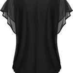 Nadorine Women's Blouse Batwing Blouse Shirts (DE Only)