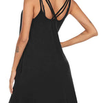 Spaghetti Strap Flowy Pleated Mini Dress - Nadorine (Us Only)