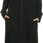 Women's Long Sweatshirt Hooded Robe with Pockets M-3XL - Nadorine (Us Only)