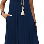 Zeagoo Women's Summer Dress Sleeveless Beach Dress (DE Only)