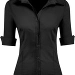 Nadorine Blouse Women's Slim Fit Shirt Cotton Shirt Blouse (DE Only)
