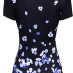 Nadorine Cross-Front V Neck Ruched Short Sleeve Blouses