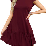 Nadorine Women's Dress Round Neck Knee-Length Casual Dress (DE Only)