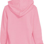 Women Quilted Sweatshirt, Casual Hoodies Pullover with Long Sleeve Hooded Sweatshirt (Us Only)
