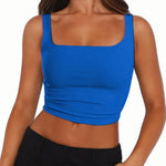 Nadorine Square Neck Sleeveless Crop Tops