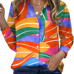 Zeagoo Womens Button Down Shirt Long Sleeve Blouse Business Work Tops Dressy Casual Floral Printed Outfits with Pocket