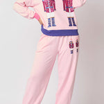 Christmas Soldier Sequined Leisure Sweatshirt and Elastic Waist Loose Pocket Pants Set