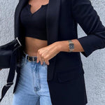 Autumn and winter single-piece long-sleeved spring and autumn blazer
