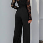 Elegant lace panel jumpsuit