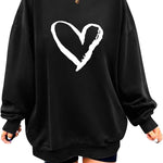 Nadorine  Oversized Sweatshirts Graphic Print Tops