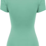 Nadorine Cross-Front V Neck Ruched Short Sleeve Blouses