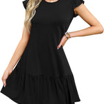Nadorine Women's Dress Round Neck Knee-Length Casual Dress (DE Only)