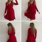 Nadorine Dress Women's Christmas Dress Elegant Winter Dress (DE Only)