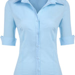 Nadorine Blouse Women's Slim Fit Shirt Cotton Shirt Blouse (DE Only)