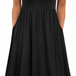 Zeagoo Women's Summer Tank Midi Dress with Pockets