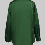 Solid Color V-Neck Long Sleeves Blouse Shirt Top