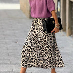 Soft mist purple short-sleeved knitted sweater