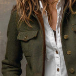 Honorine™ | Vintage Blazer with Contrasting Piping