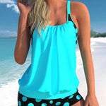 Tummy Control Tankini Sets Tank Top and Boyshort Two Piece Swimsuits