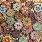 About 100Pcs Multi-Color Wooden Buttons