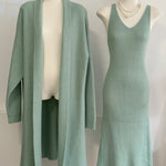 Nadorine Women's Casual Knitted Cardigan And Sweater Dress Two-Piece Set