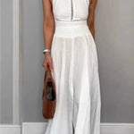 Sleeveless Lace-up Maxi Dress Backless Dress